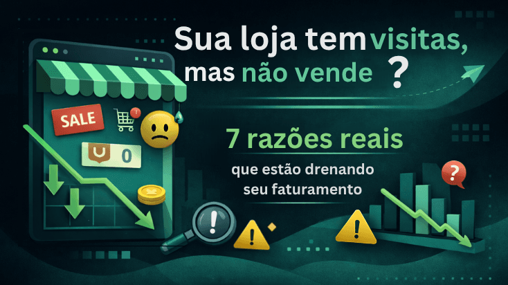 Por que minha loja tem visitas, mas não vende? 7 razões reais que estão drenando seu faturamento